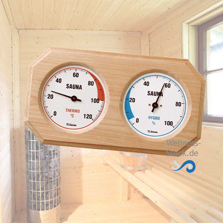 Holz Sauna Hygrometer Thermometer Klimamesser Meßgerät 