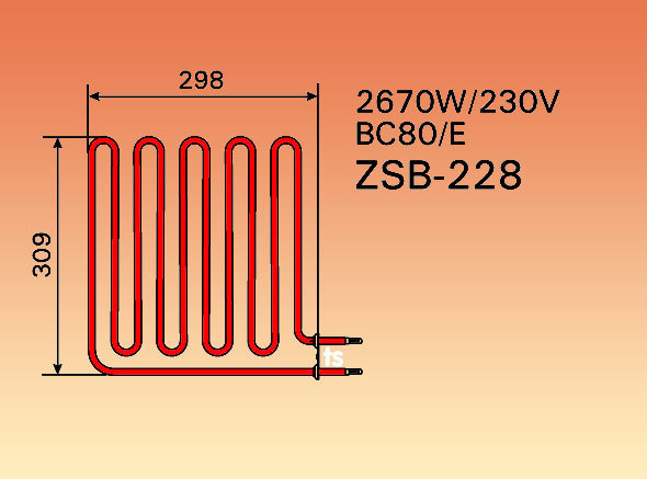 Heizstab 2670 Watt ZSB-228 Saunaofen