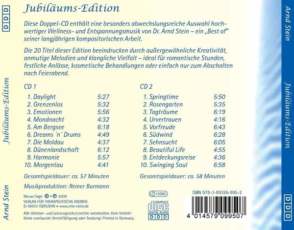 Doppel-CD Wellnessmusik Entspannungsmusik